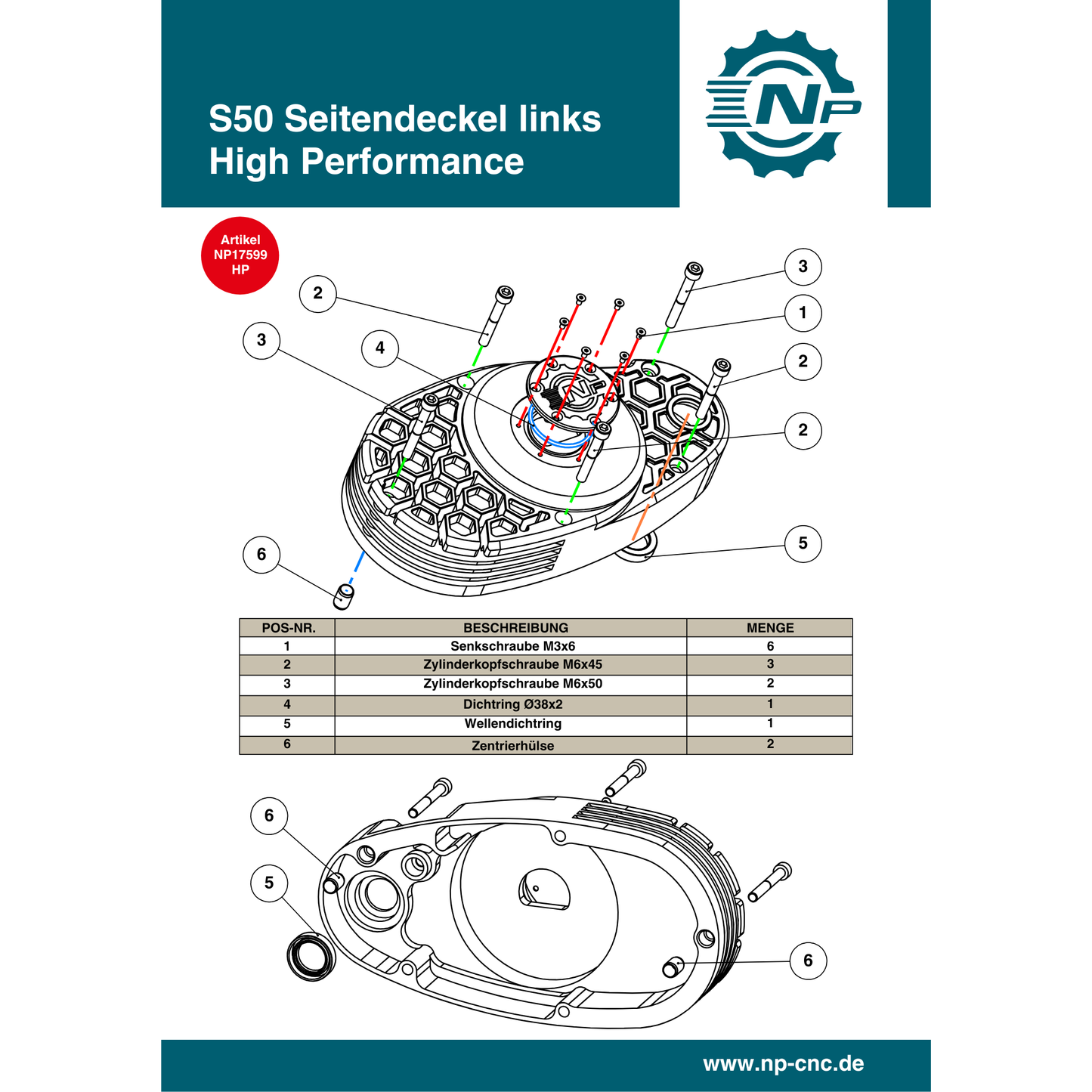 Für M53/M54 "High Performance" Full Set (17630)